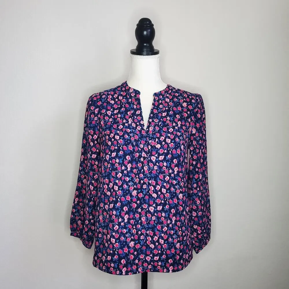 J. Crew Popover Floral Blouse XS